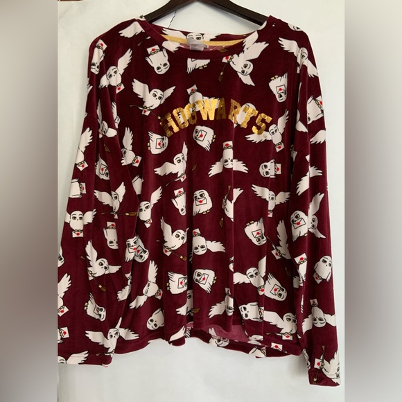 *SOLD ON EBAY* Harry Potter Hogwarts Sleepwear for Women Pajama Top 3X - Picture 1 of 6